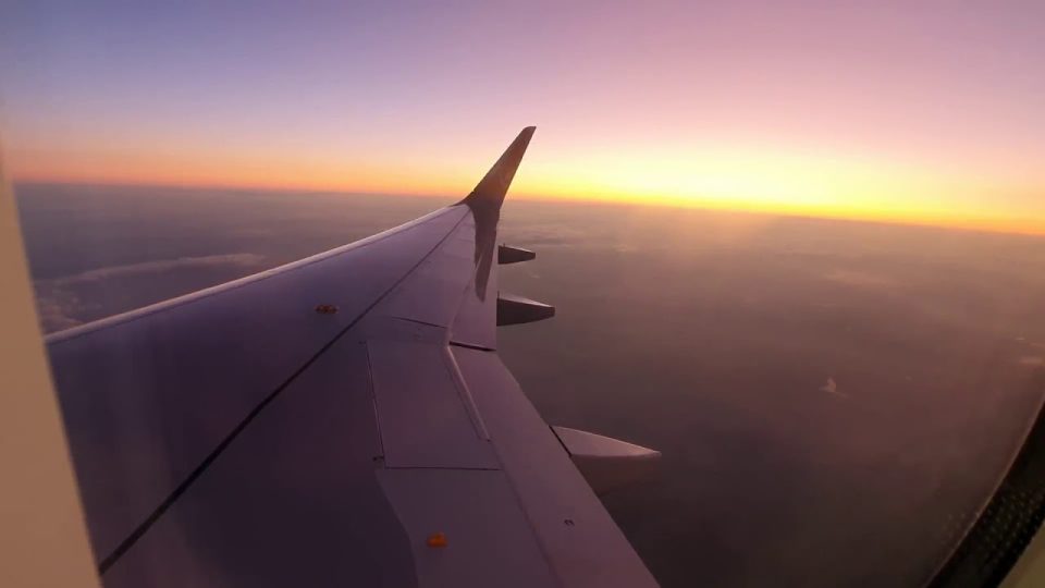 Antalya İstanbul Uçağından Gün Batımı Manzarası