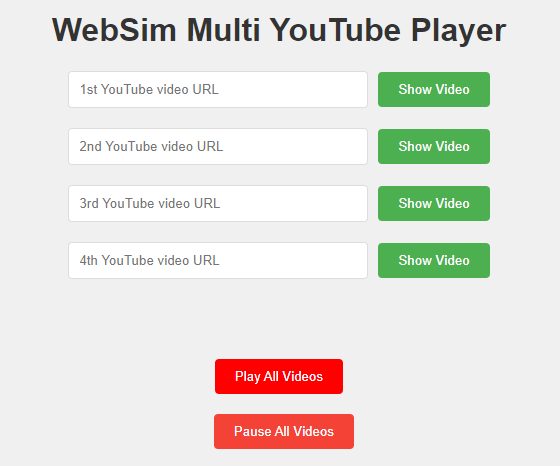 Multi Youtube Player