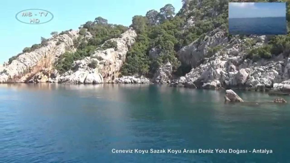 Ceneviz Koyu Sazak Koyu Arası Deniz Yolu Doğası - Antalya