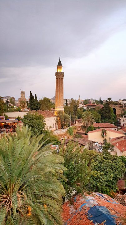 Yivli Minare Akşam Manzarası Antalya Kalekapısı